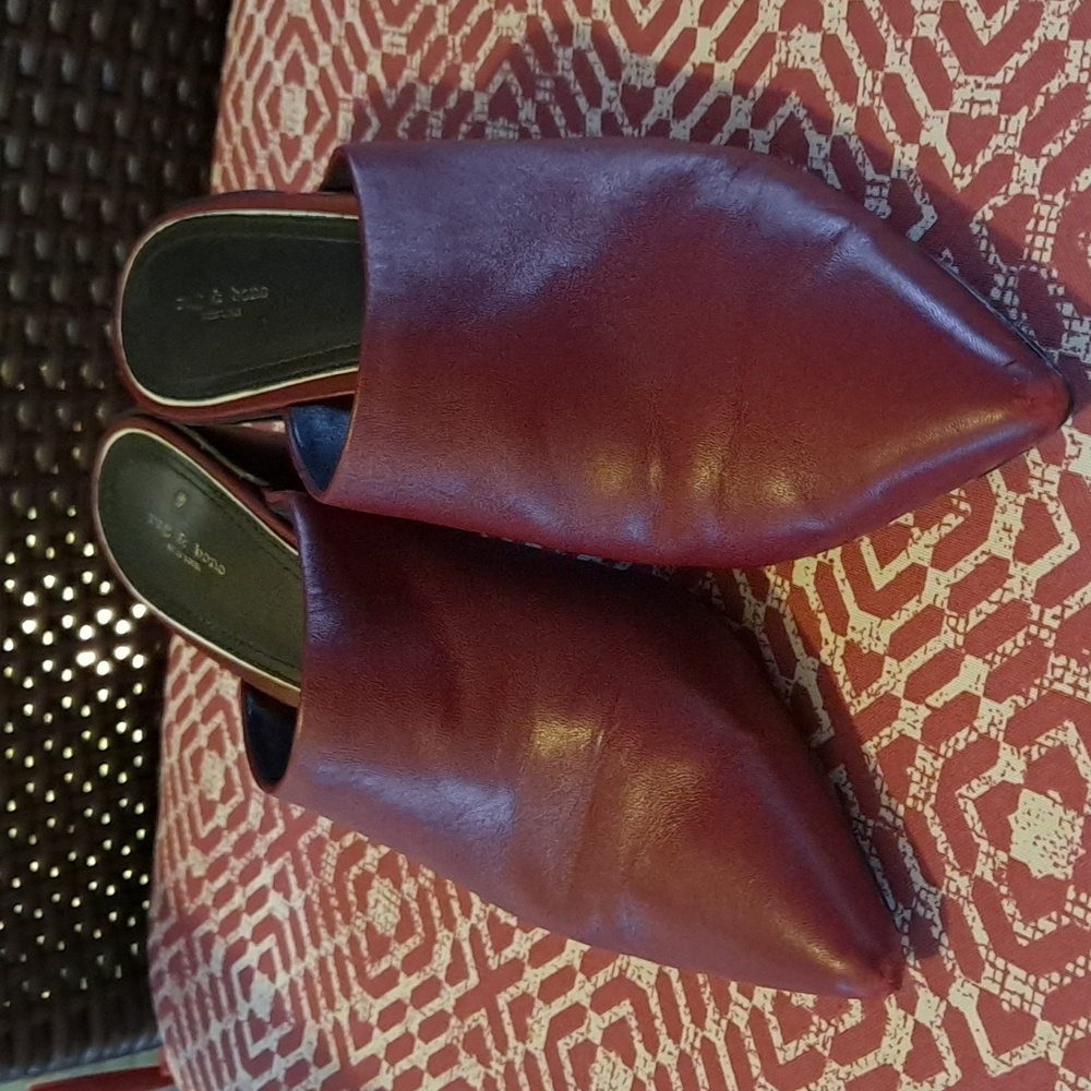 Rag & Bone Burgundy mules sz 39